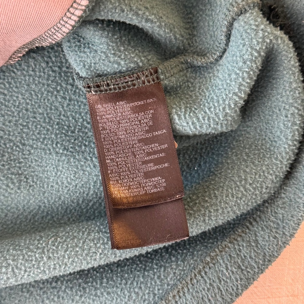The North Face Womens Teal Geometric Print Quarter Zip Fleece Pullover Medium - Picture 6 of 11